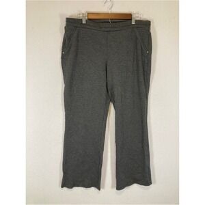 Professional JM Collection Womens Large Gray Pull On Straight Leg Ponte Pants